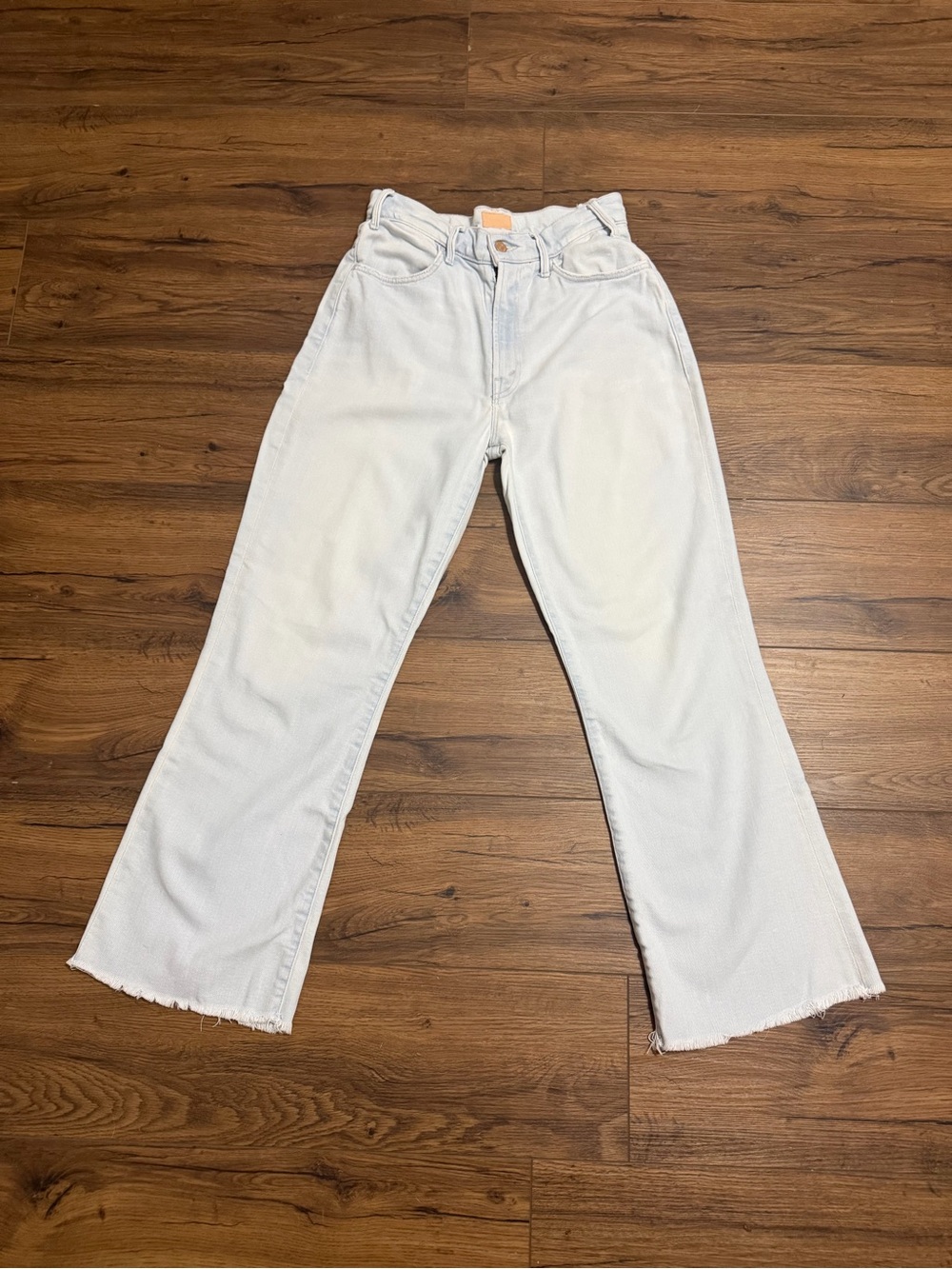 MOTHER Jeans The Hustler Ankle Fray Pina Colada Paradise Wash Size 26